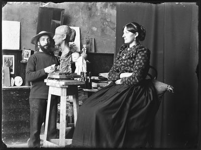 Eduard Jacobs in His Studio by Jacob Olie
